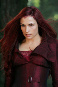 Famke Janssen portrays the empathic Jean Grey, member of the X-Men.