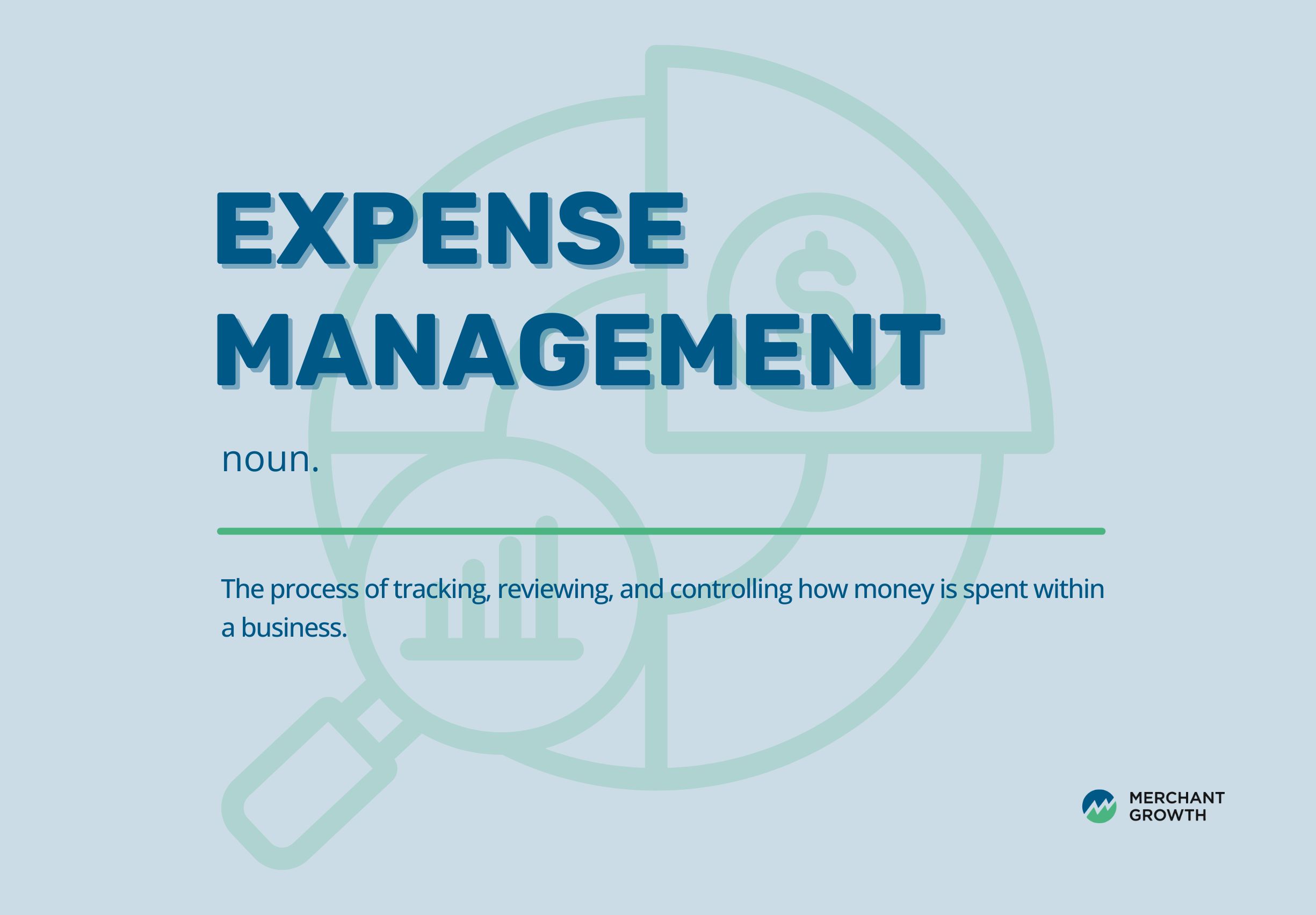 Definition of expense management infographic