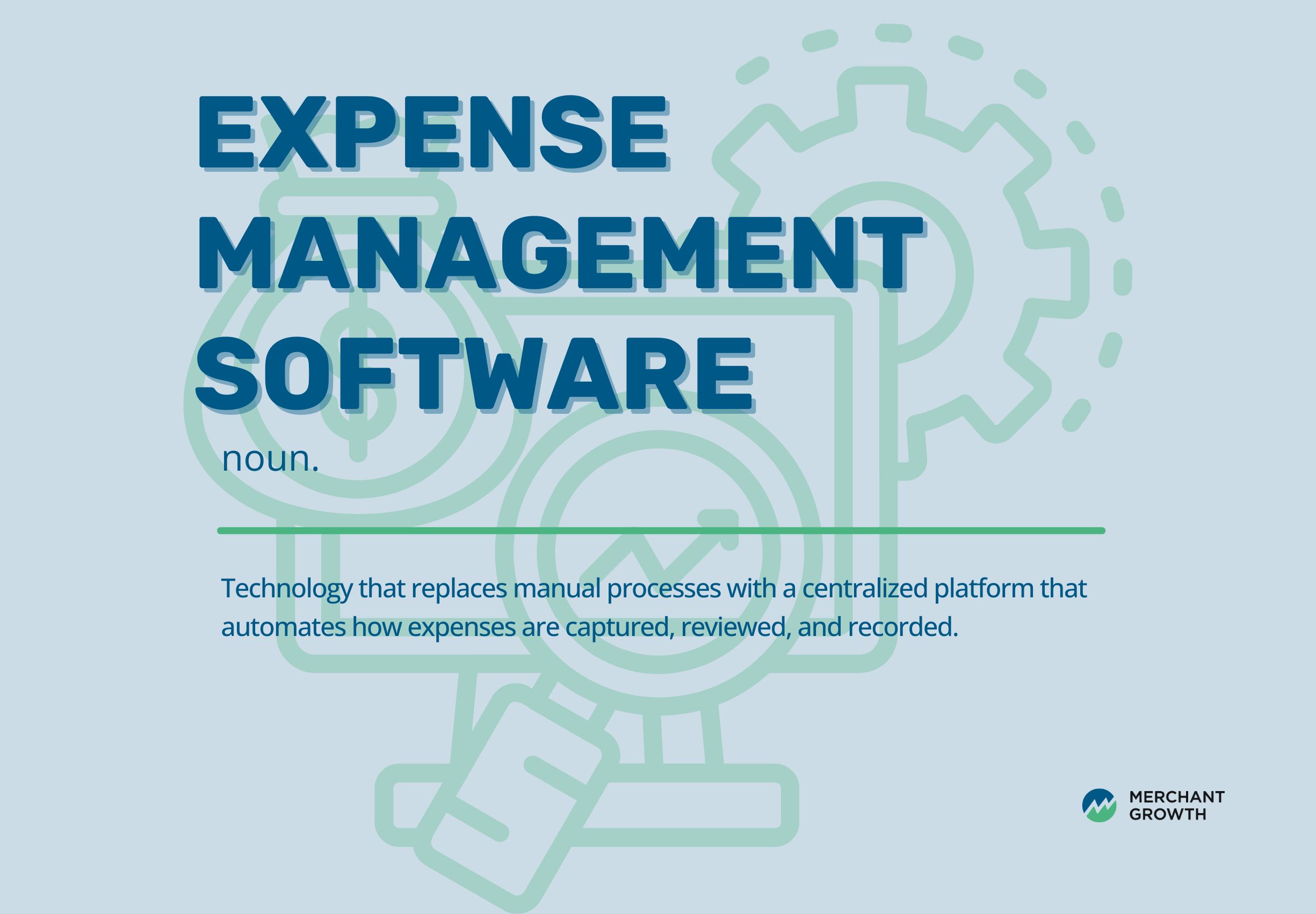 Definition of expense management software infographic