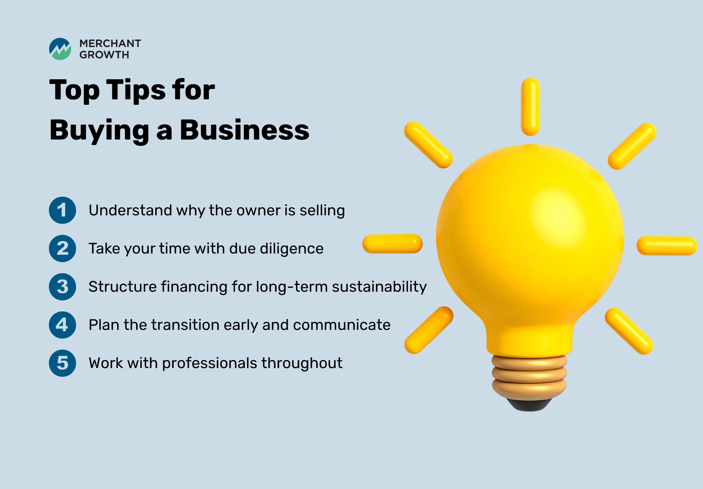 Tips for buying a business infographic