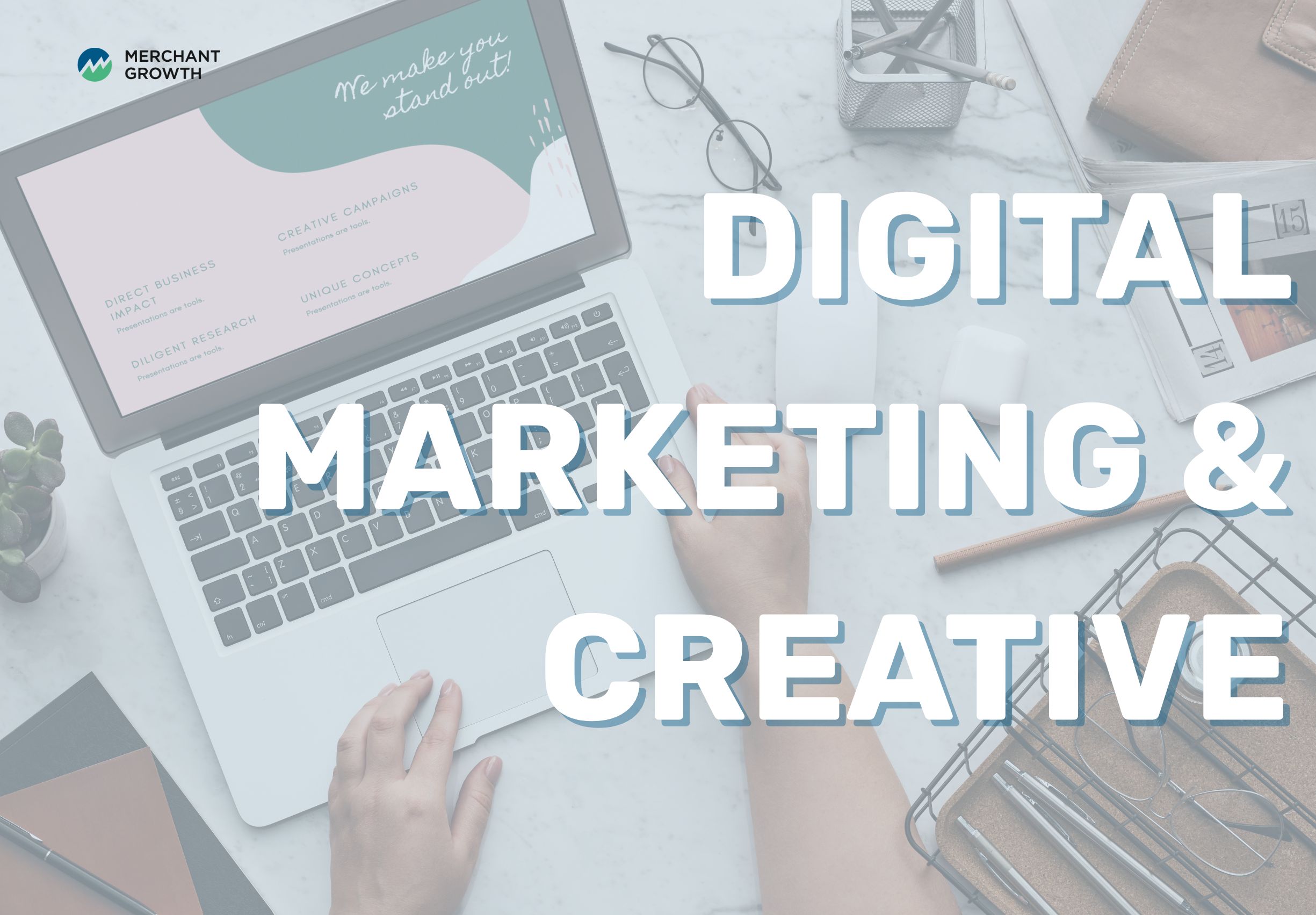 Digital marketing and creative title image