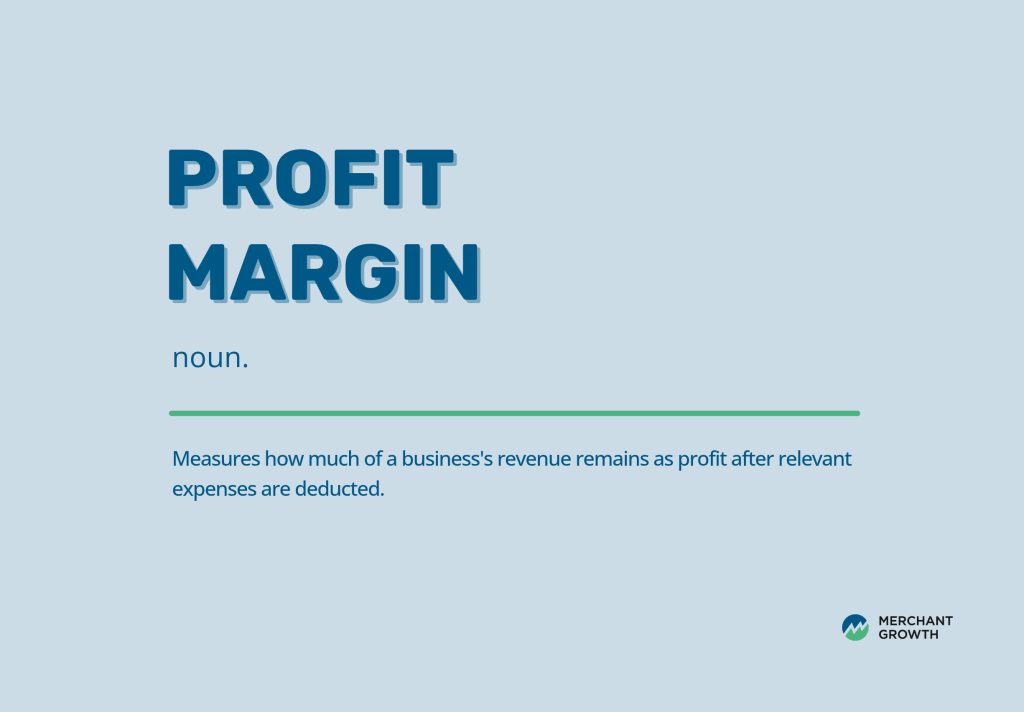 An infographic defining profit margin.